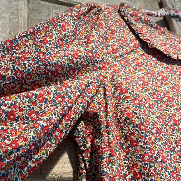 Wildseed Stitches Liberty of London, 3/4 Sleeve, Peter Pan Collar Blouse  XXL/16 - Picture 4 of 9